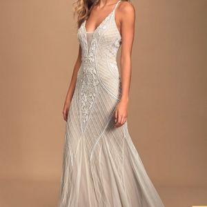 This I Promise You Beaded Sequin Maxi Dress